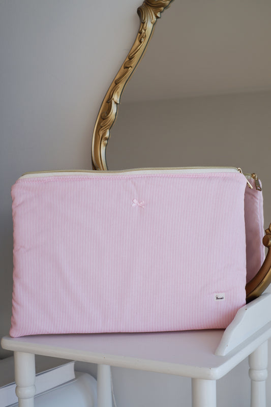 Pink Stripes Laptop & Ipad Sleeve