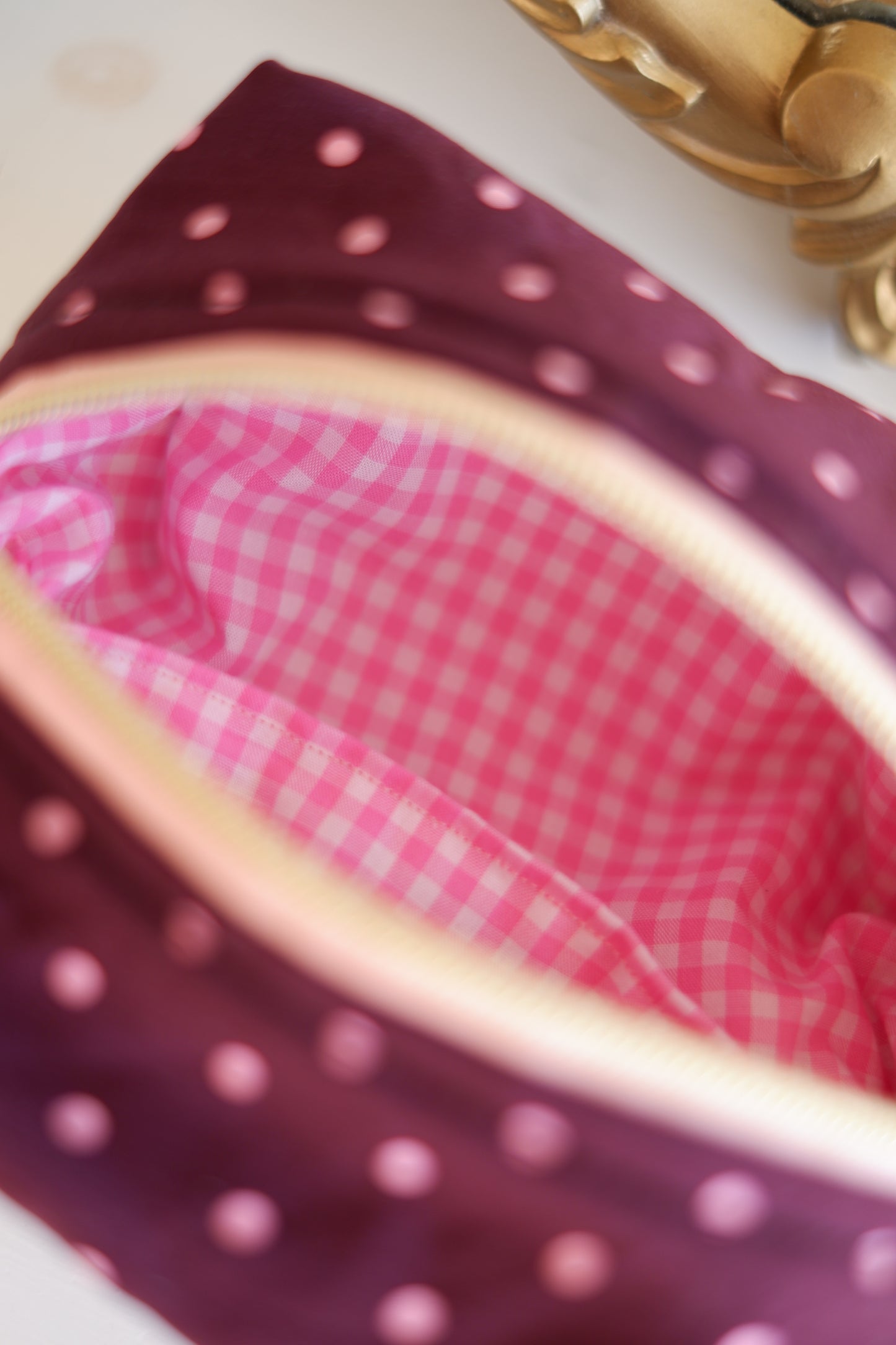 Pink Polkadots Mini Essentials Carry All Pouch