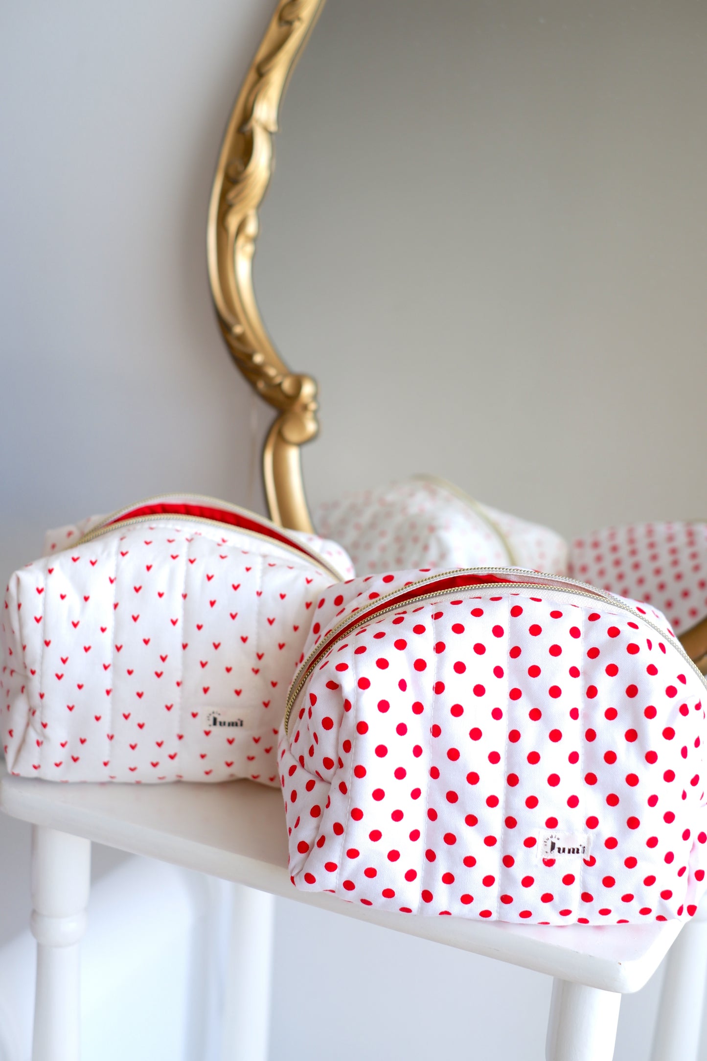 Red Hearts Carry All Pouch Classic Size