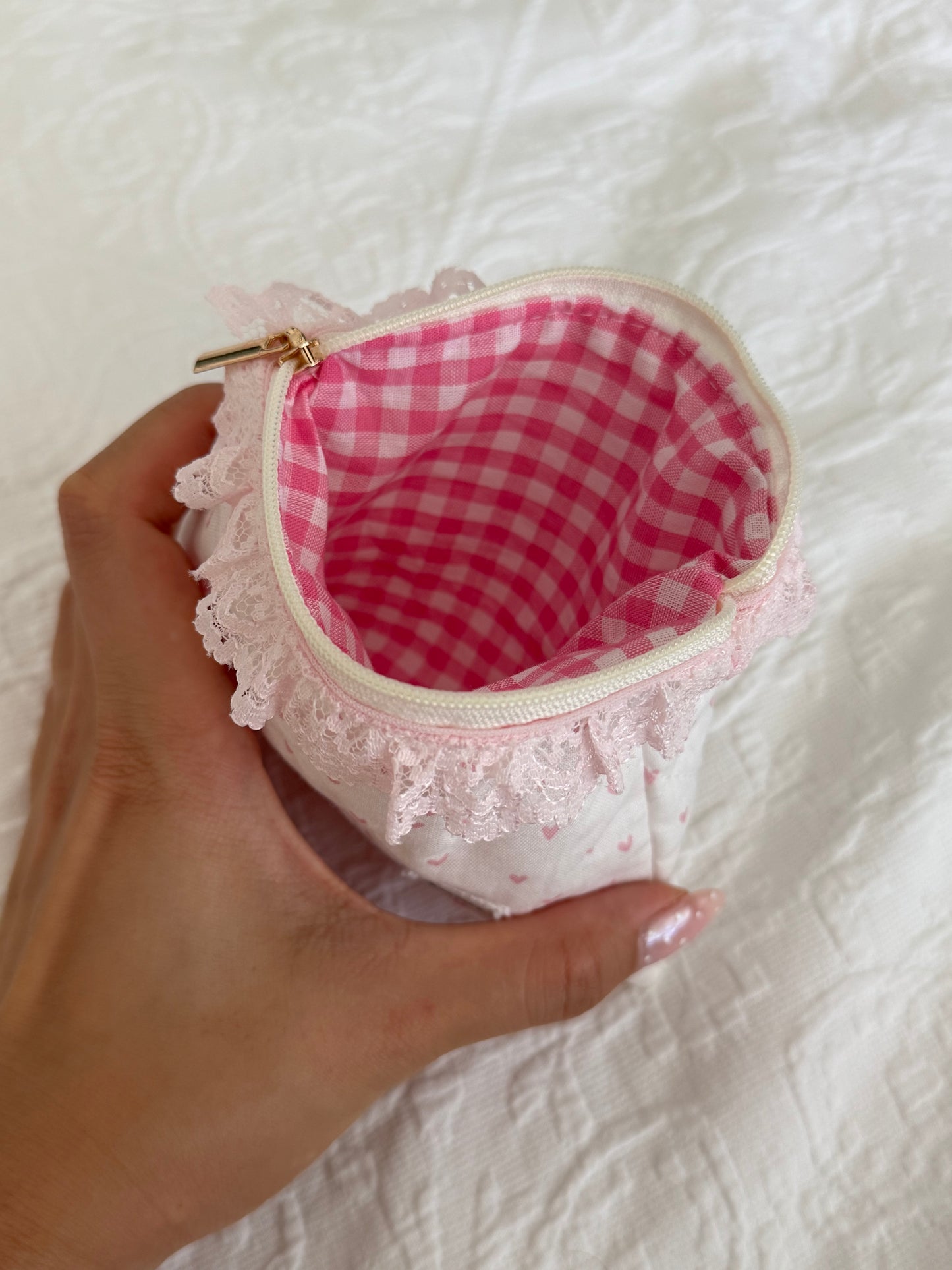 Pink Hearts Keychain Wallet