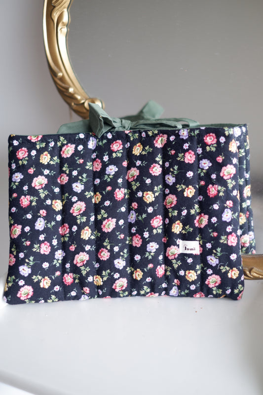 Black Vintage Florals Book Sleeve
