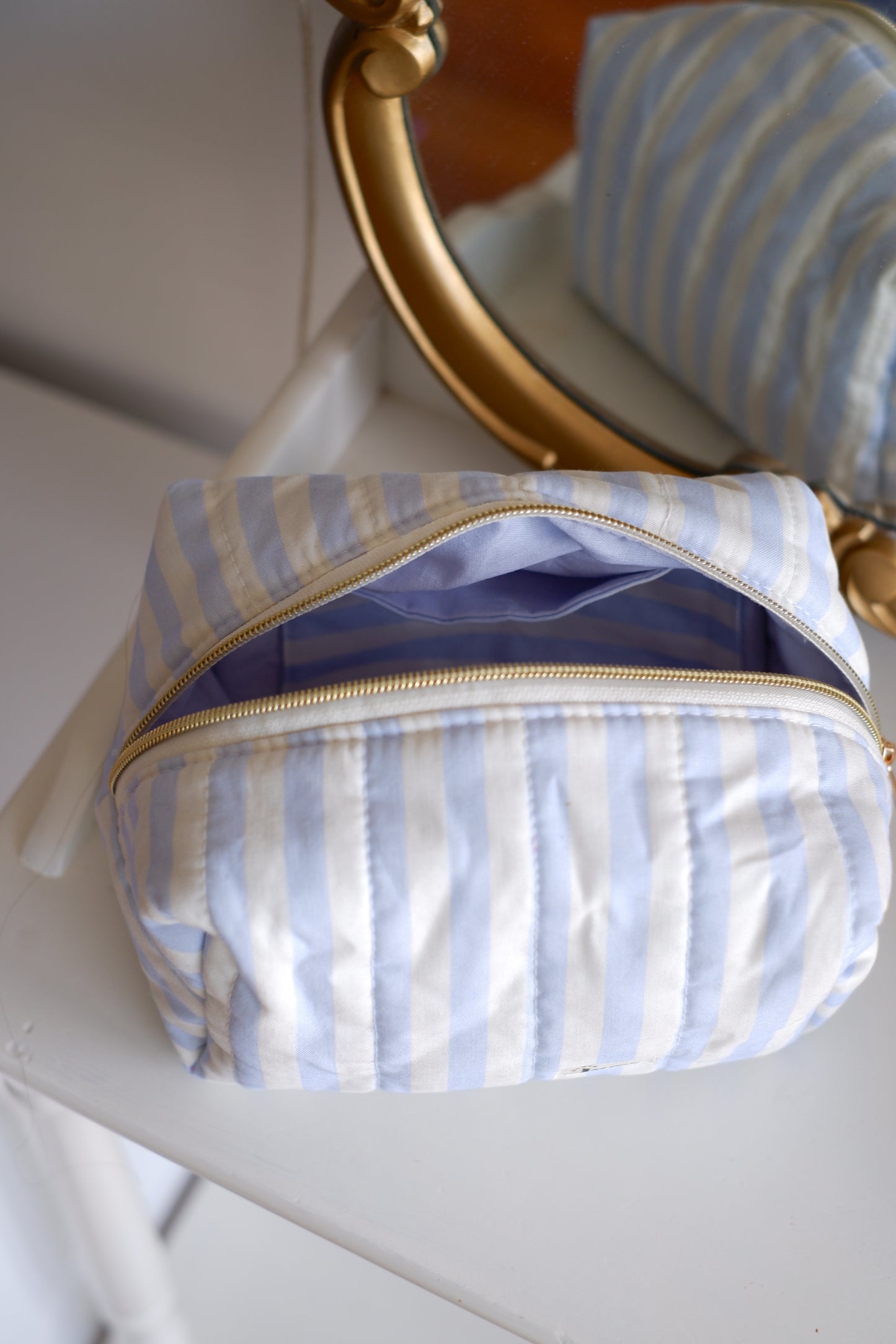 Blue Stripes Carry All Pouch Classic Size