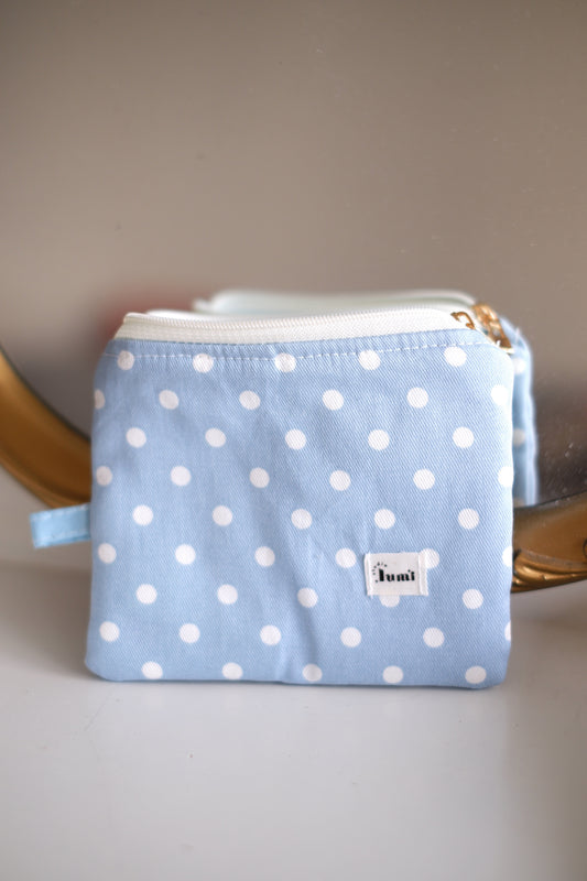 Blue Polkadots Keychain Wallet