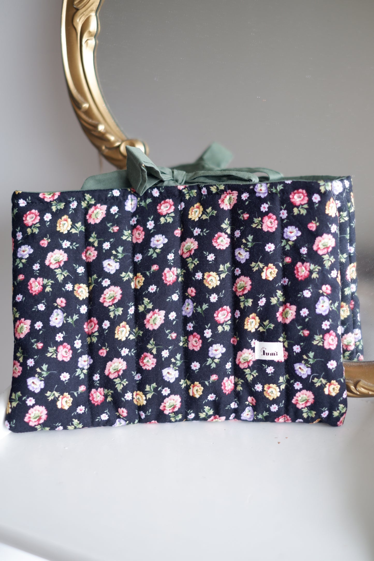 Black Vintage Florals Book Sleeve