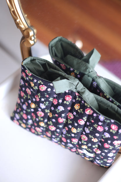 Black Vintage Florals Book Sleeve