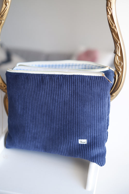 Blue Corduroy Laptop & Ipad Sleeve