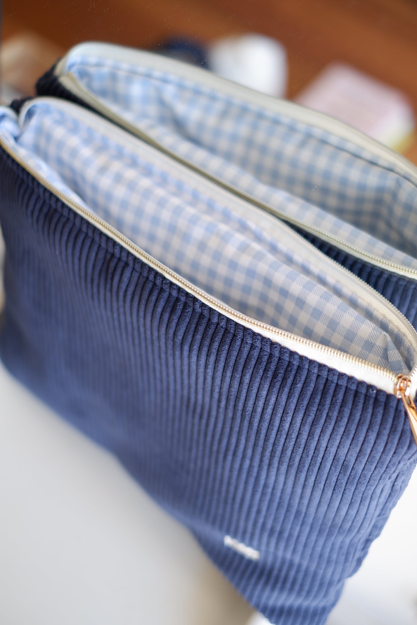 Blue Corduroy Laptop & Ipad Sleeve