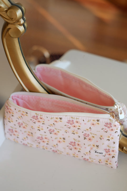 Vintage Pink Flowers Pencil Case