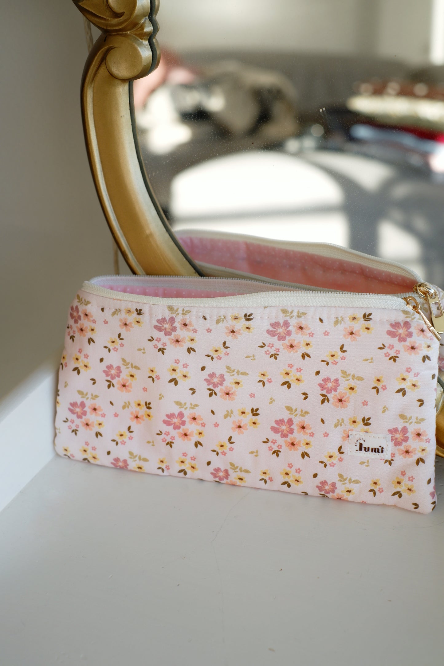 Vintage Pink Flowers Pencil Case