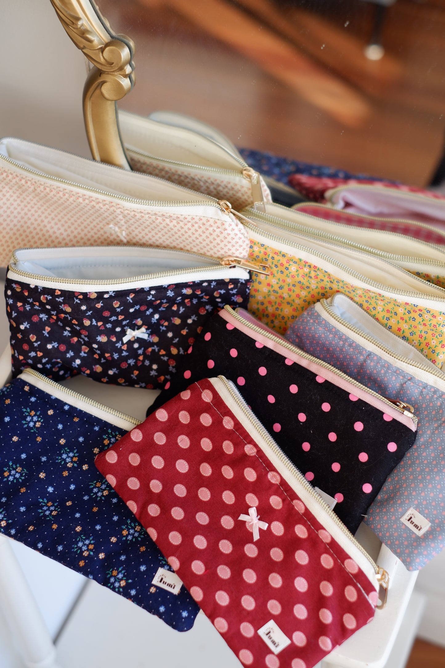 Red Hearts Pencil Case