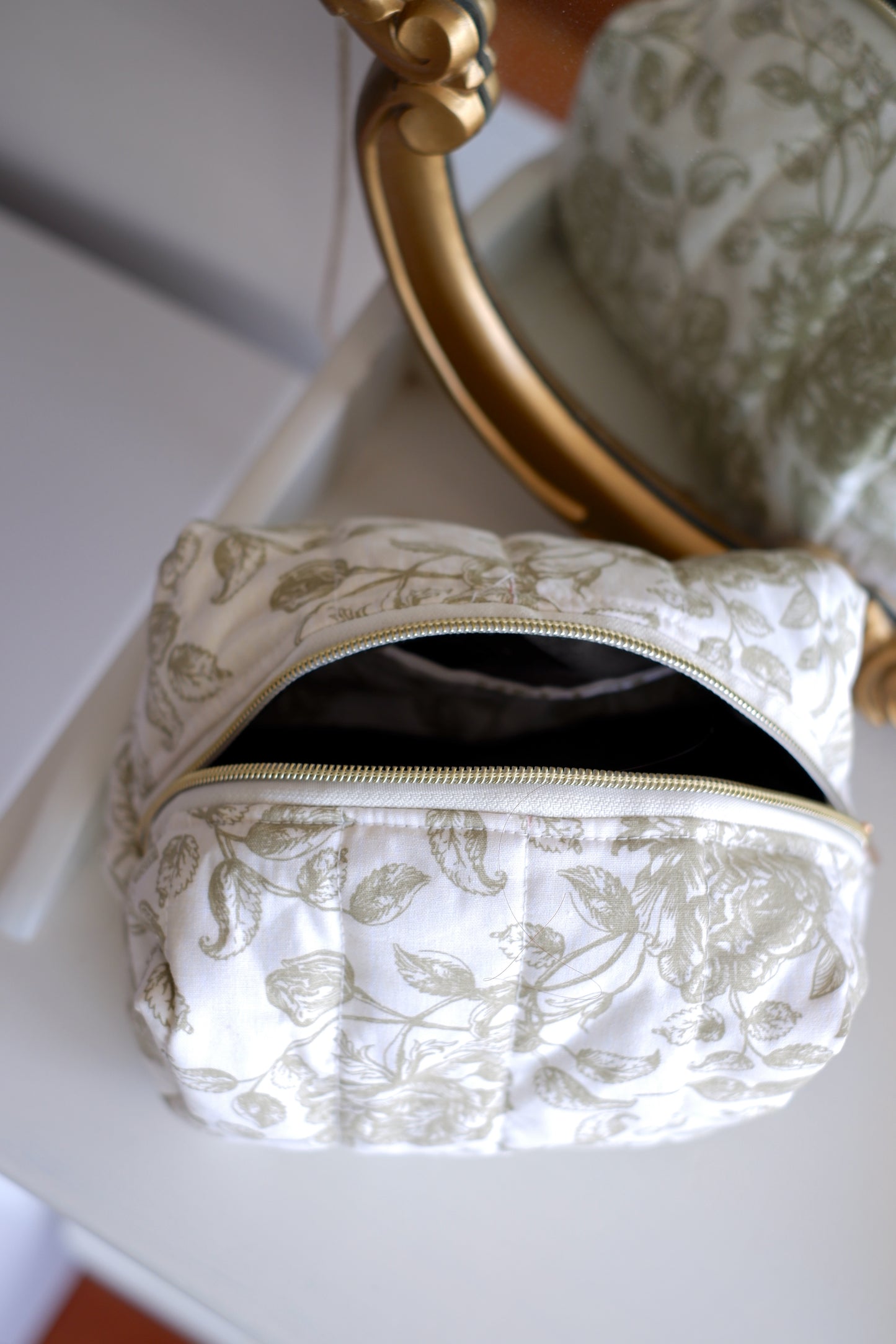 Green Paisley Carry All Pouch Classic Size