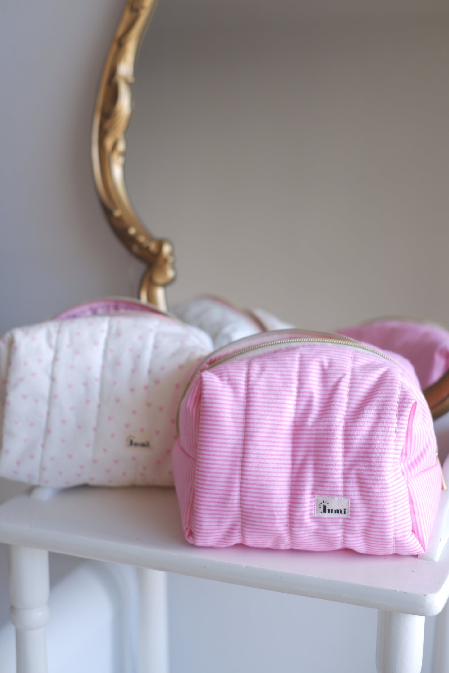 Pink Stripes Carry All Pouch Classic Size
