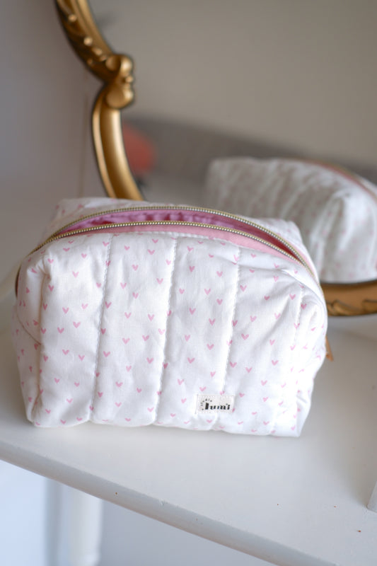 Pink Hearts Carry All Pouch Classic Size