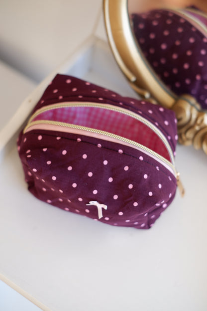 Pink Polkadots Mini Essentials Carry All Pouch