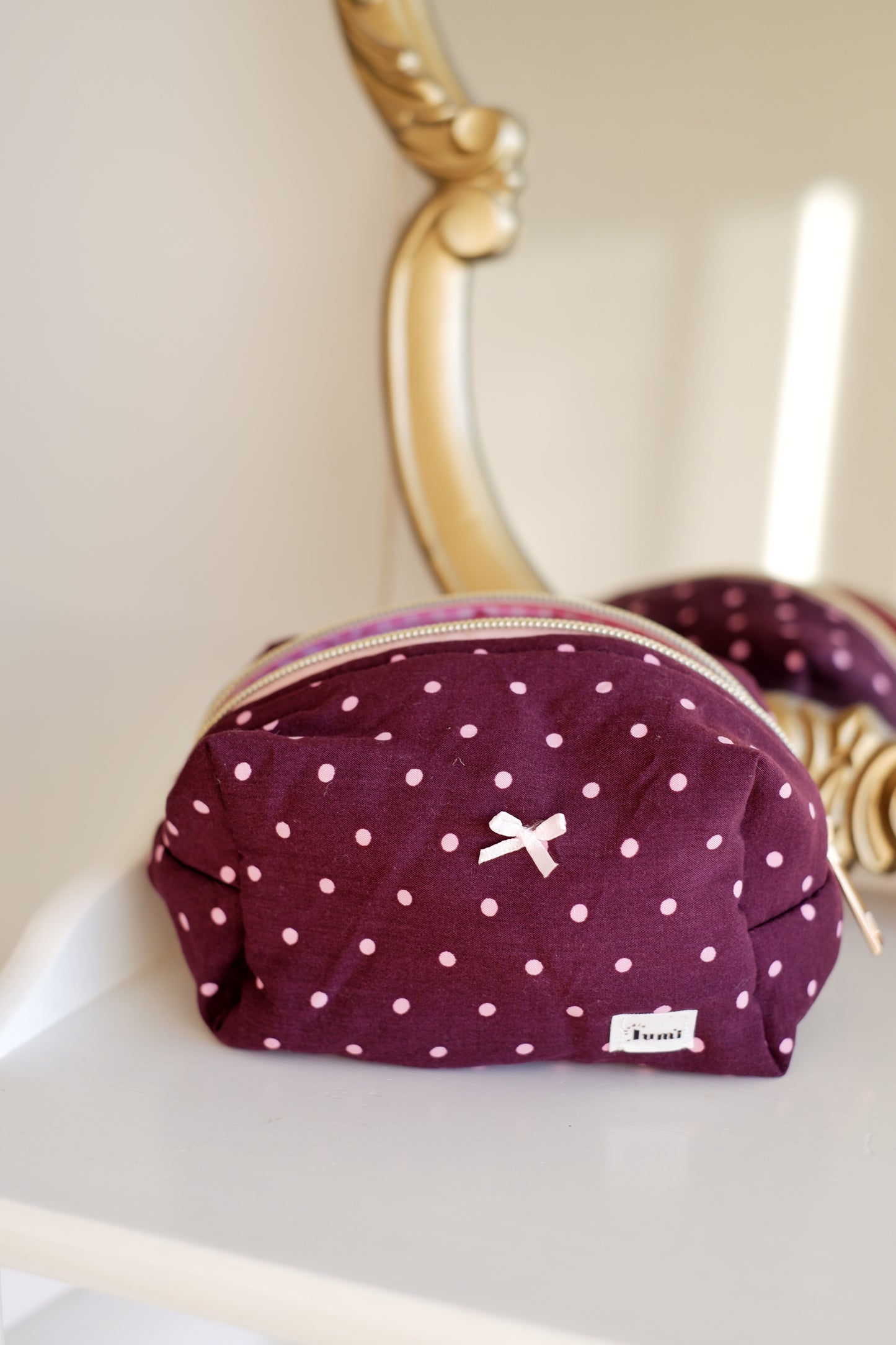 Pink Polkadots Mini Essentials Carry All Pouch