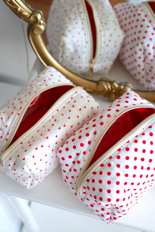 Red Hearts Carry All Pouch Classic Size