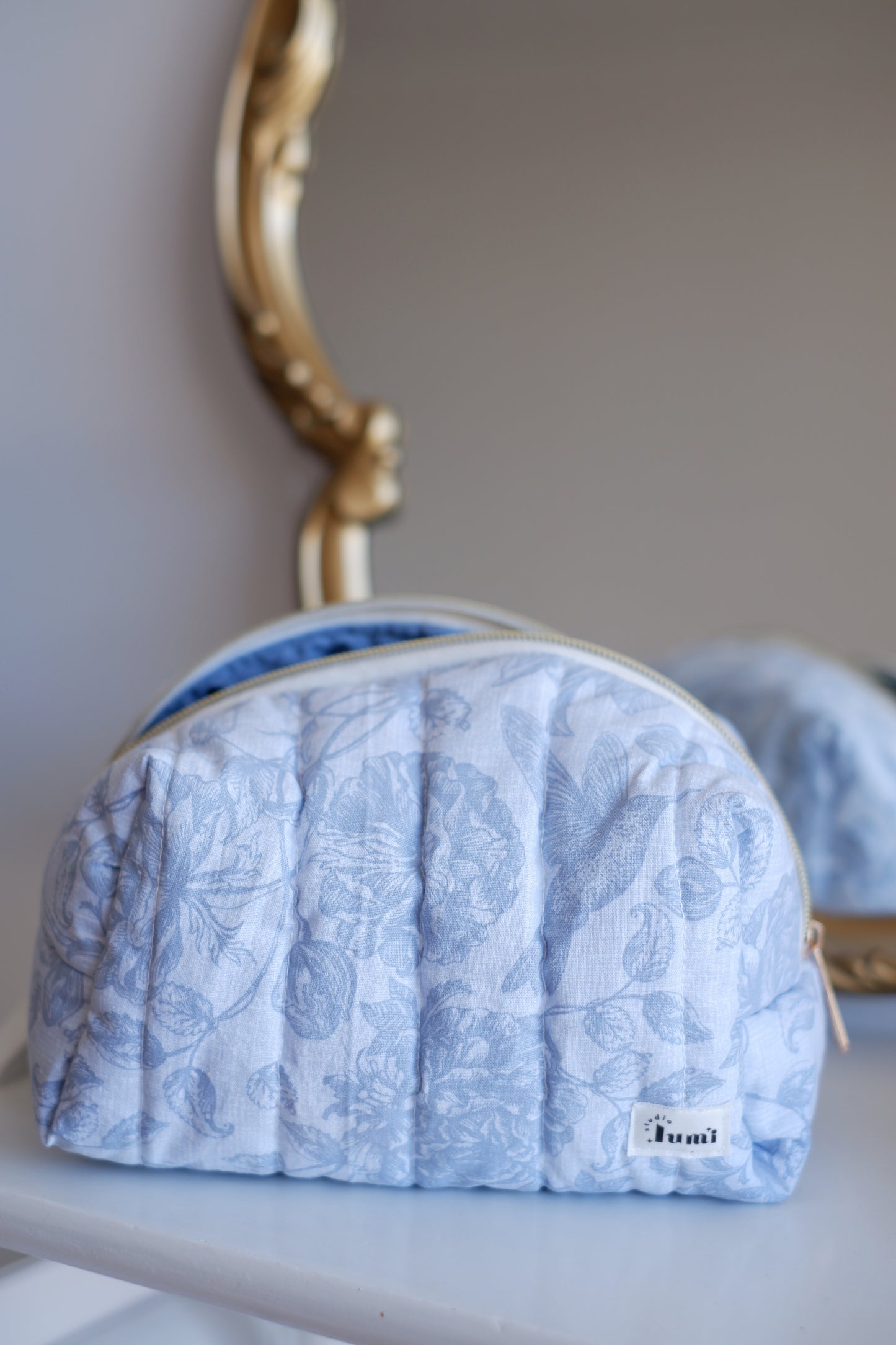 Blue Paisley Carry All Pouch Classic Size