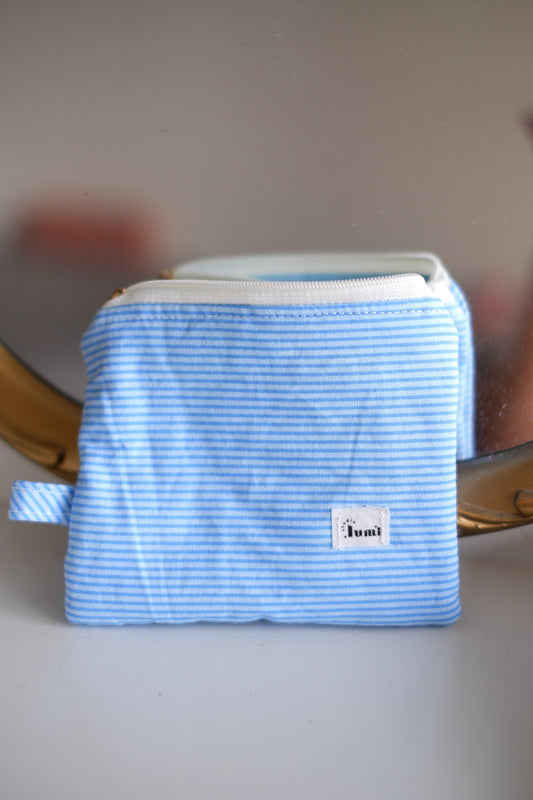 Blue Stripes Keychain Wallet