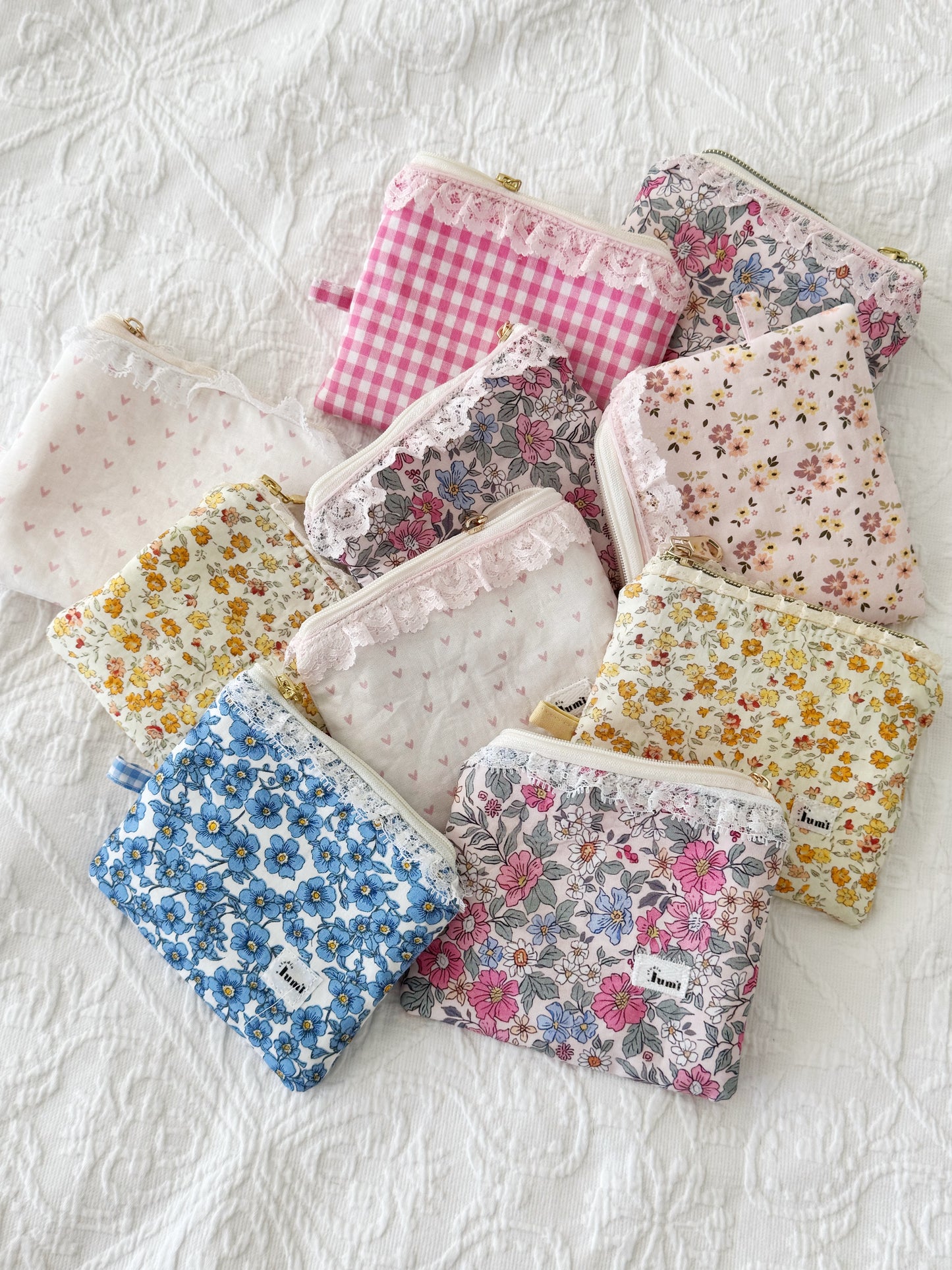 Pink Gingham Keychain Wallet