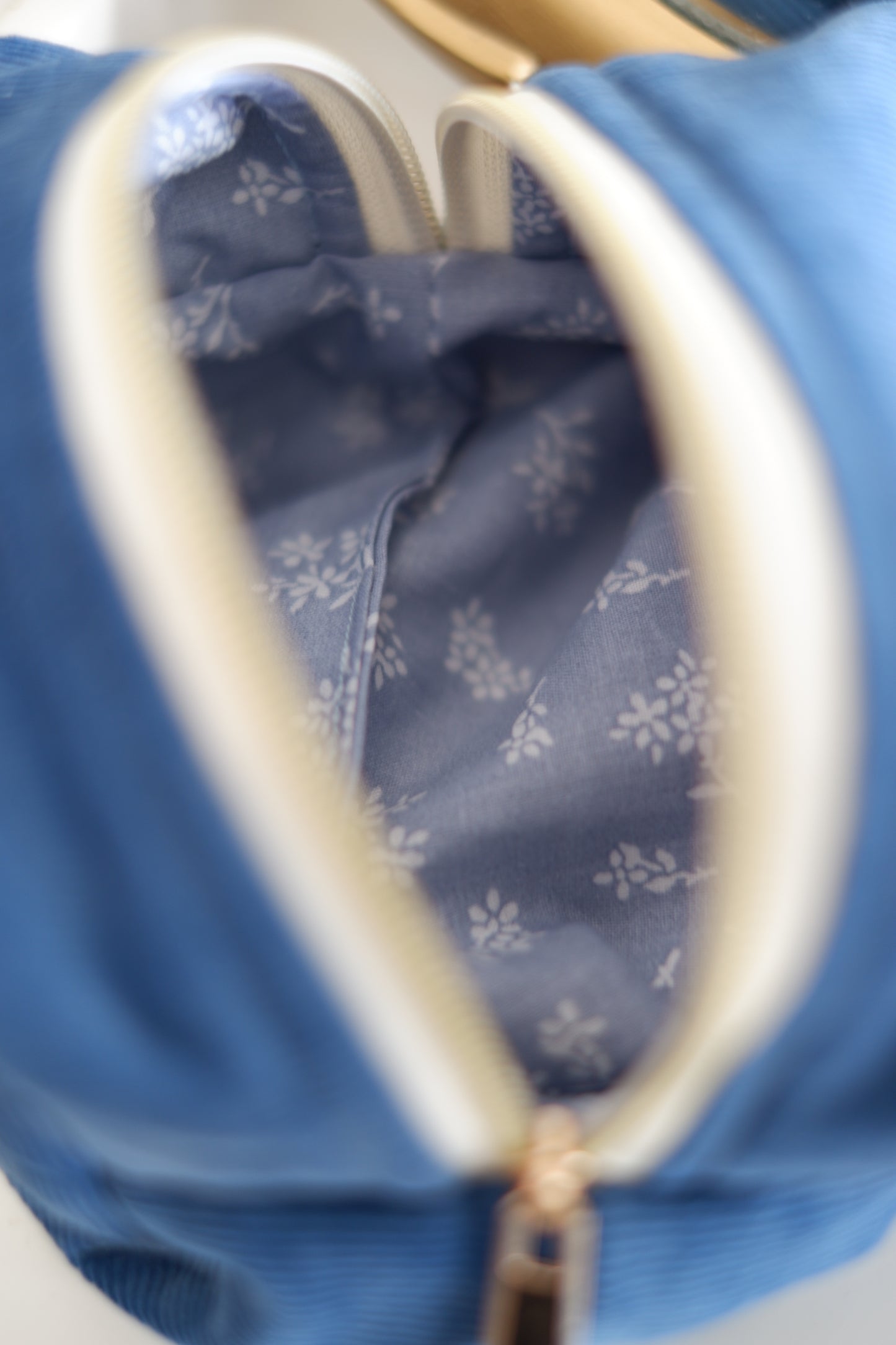 Blue Corduroy Mini Essentials Carry All Pouch