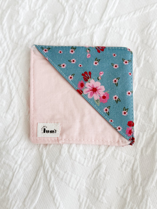 Denim Flowers Corner Bookmark