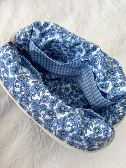 Blue Gingham Carry All Pouch Deluxe Size
