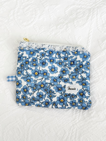 Ditsy Blue Keychain Wallet