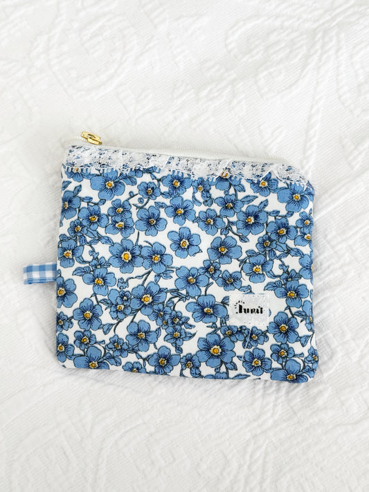 Ditsy Blue Keychain Wallet