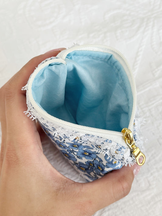 Ditsy Blue Keychain Wallet