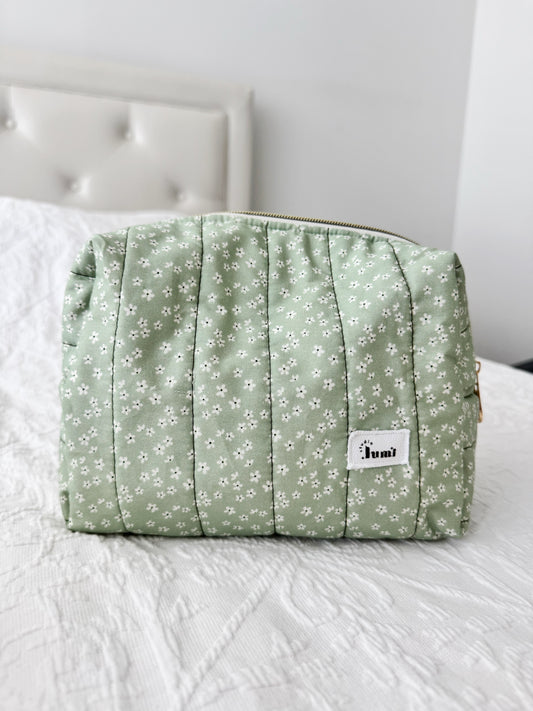 Green Daisies Carry All Pouch Deluxe Size
