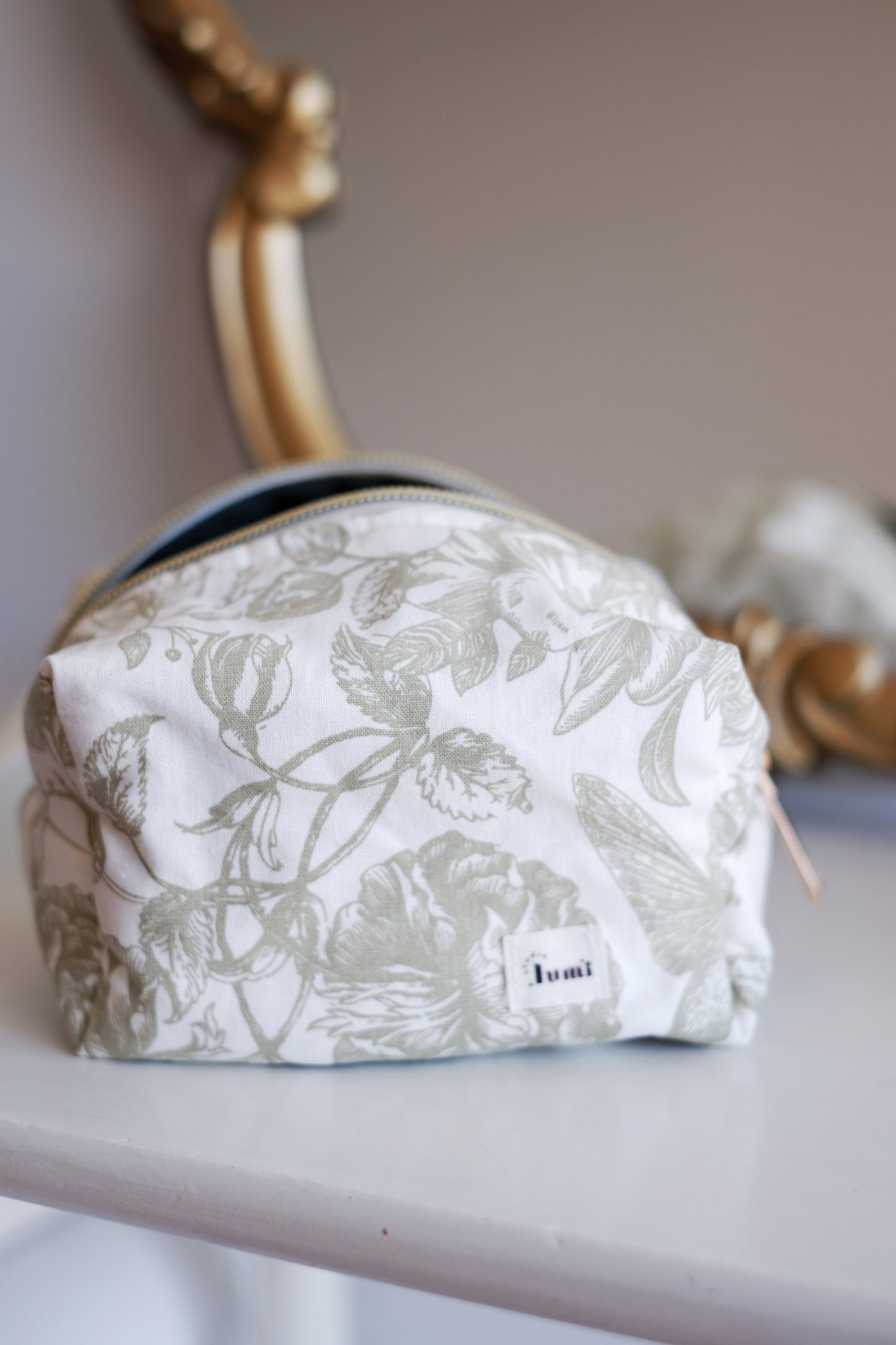 Green Paisley Mini Essentials Carry All Pouch