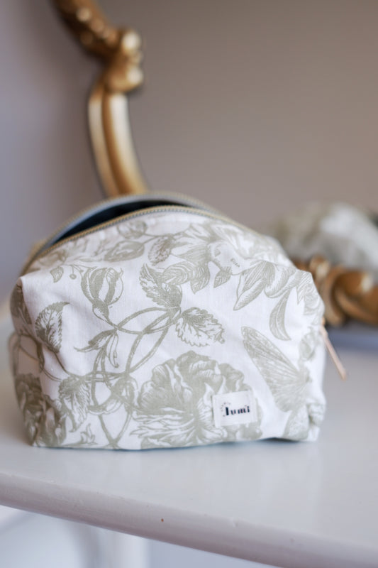 Green Paisley Mini Essentials Carry All Pouch