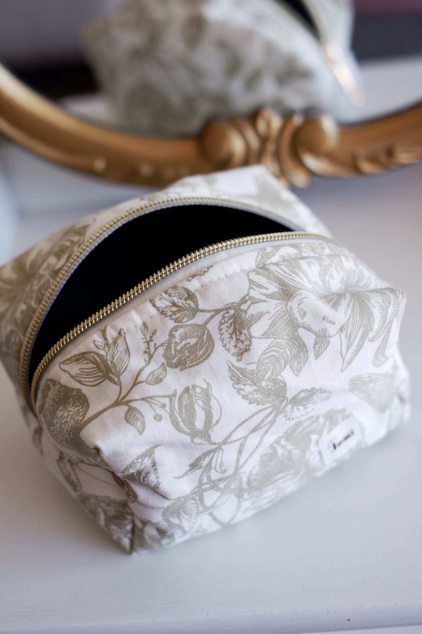 Green Paisley Mini Essentials Carry All Pouch