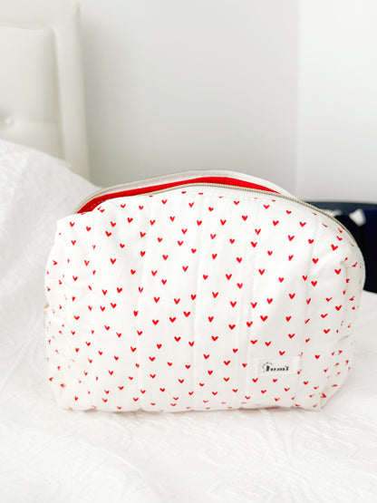Red Hearts Carry All Pouch Deluxe Size