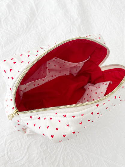 Red Hearts Carry All Pouch Deluxe Size