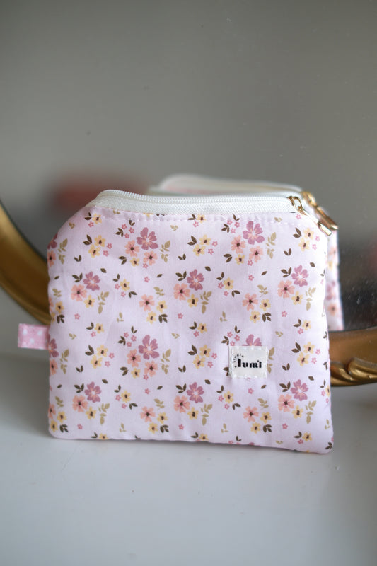Vintage Flowers Keychain Wallet