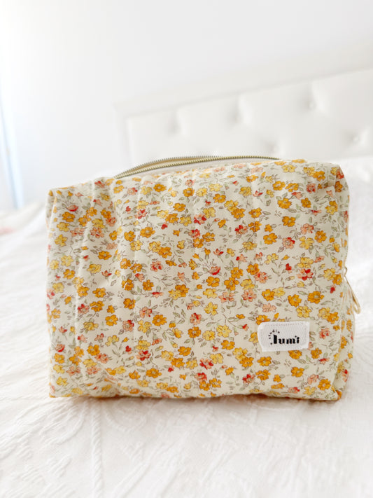 Yellow Flowers Carry All Pouch Deluxe Size