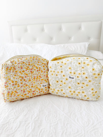 Yellow Flowers Carry All Pouch Deluxe Size