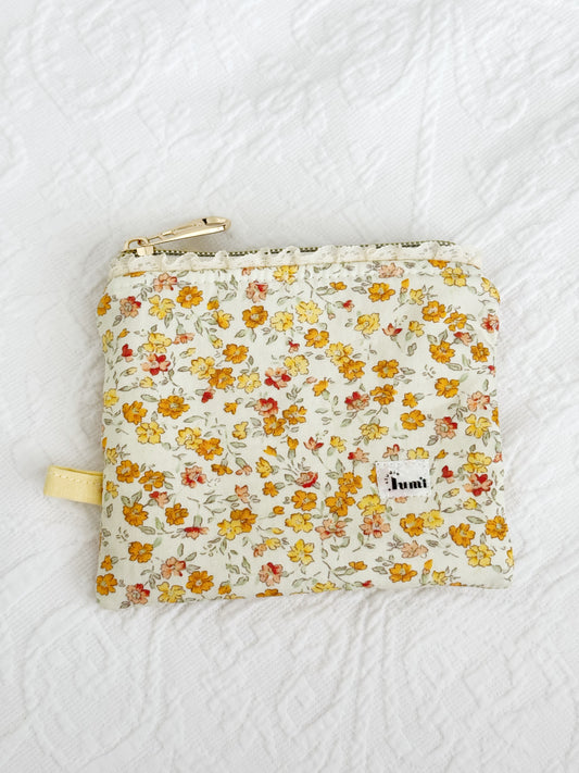 Yellow Flowers Keychain Wallet
