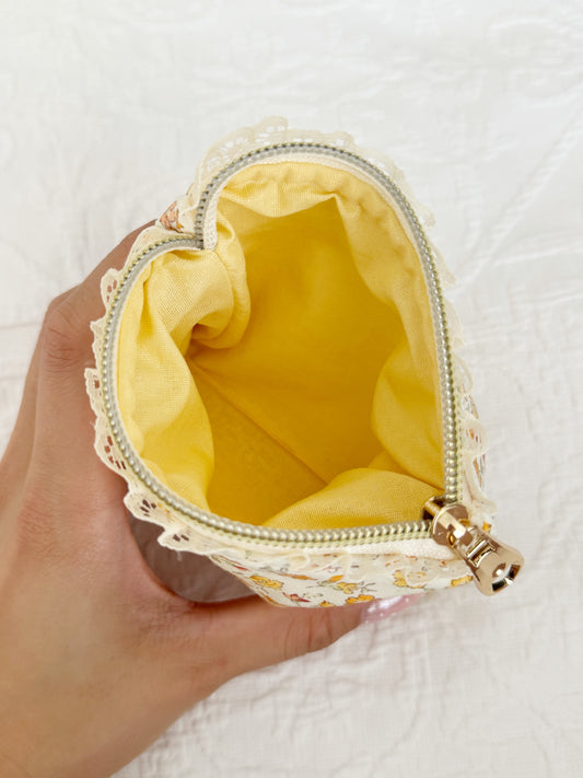 Yellow Flowers Keychain Wallet