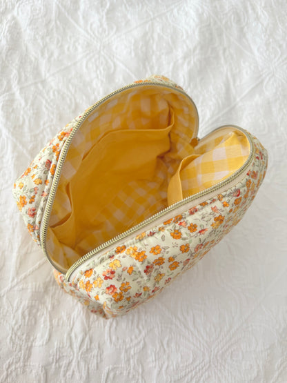 Yellow Flowers Carry All Pouch Deluxe Size